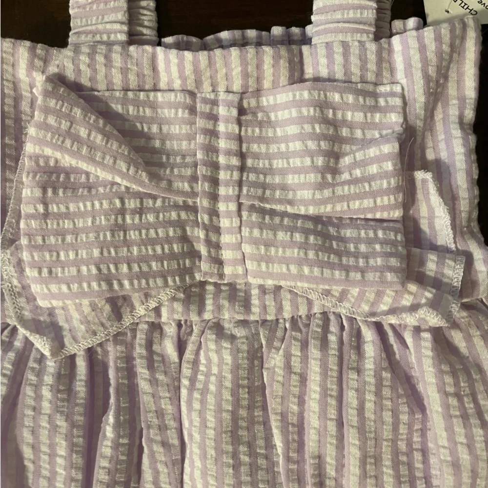 🆕 Blueberi Boulevard | Lilac Seersucker Summer Romper | 18 mo